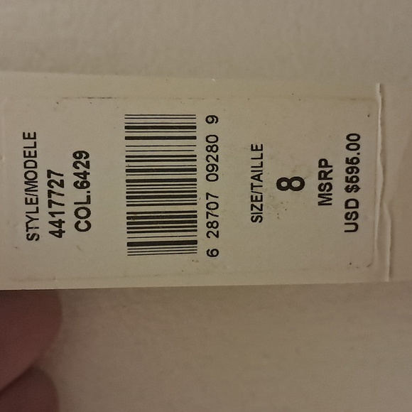 NWT ML Monique Lhuillier Poplin Eyelet Cut Out Dress Size 8 - Picture 4 of 6